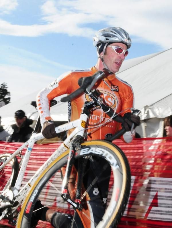 A Feedback Sports rider running the barriers