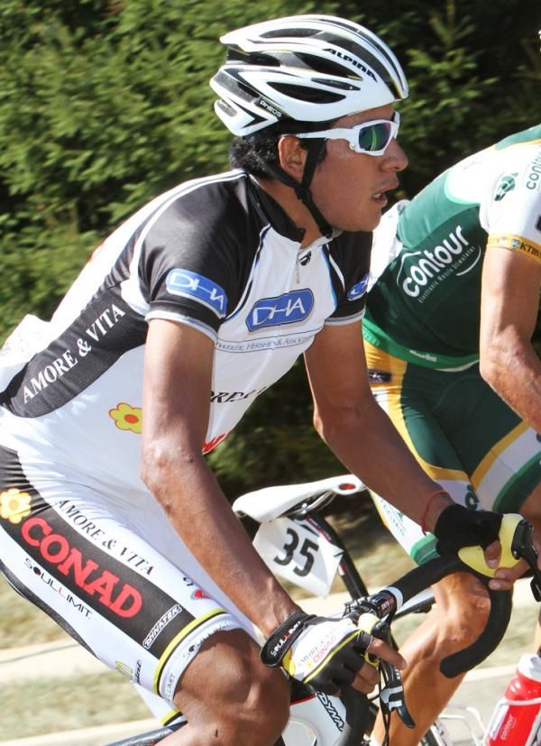 Bernando Colex (Amore Vita Conad) was very active on the climbs and it paid off as he took the KOM jersey home.