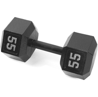 CAP Barbell Black Cast Iron Hex Dumbbell 55lb: was $126.99, now $73.72 at Amazon