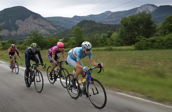 Vincenzo Nibali takes a turn on the front