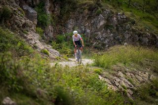Romain Bardet (Factor Racing) on the course of the Monaco Gravel Race UCI 2026