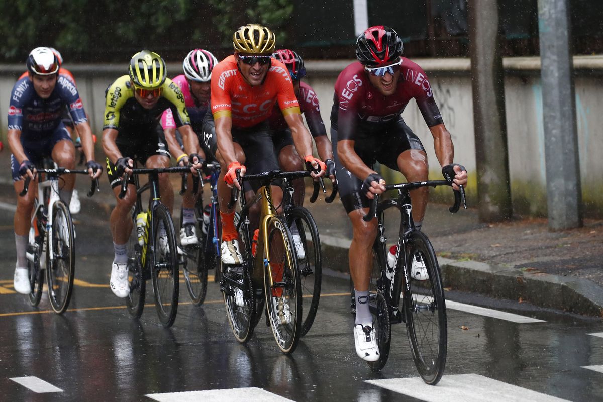 Grande Trittico Lombardo 2020 03082020 Legnano Varese 1997 km Gianni Moscon ITA Team Ineos Greg Van Avermaet BEL CCC Team photo Luca BettiniBettiniPhoto2020