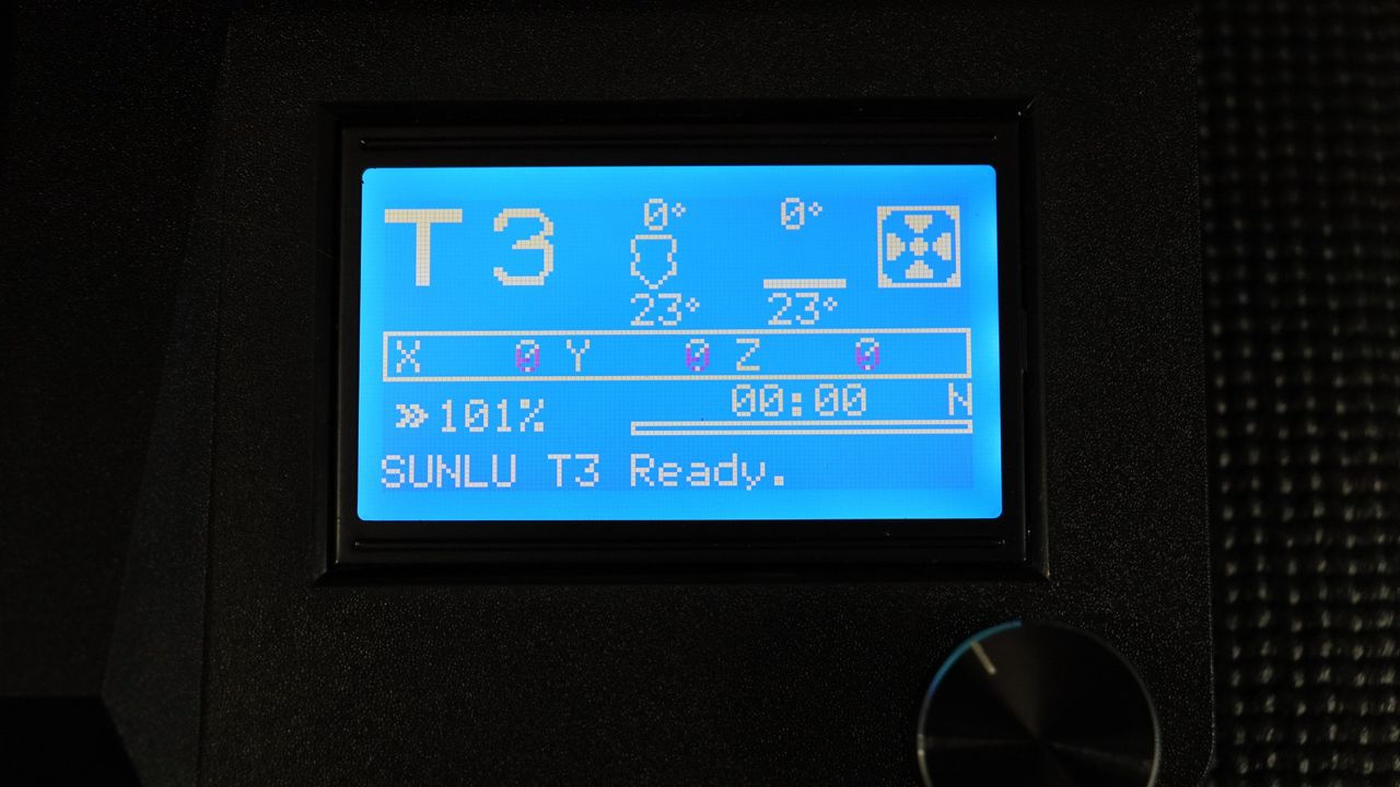 Sunlu Terminator 3 (T3)_Control screen display 1