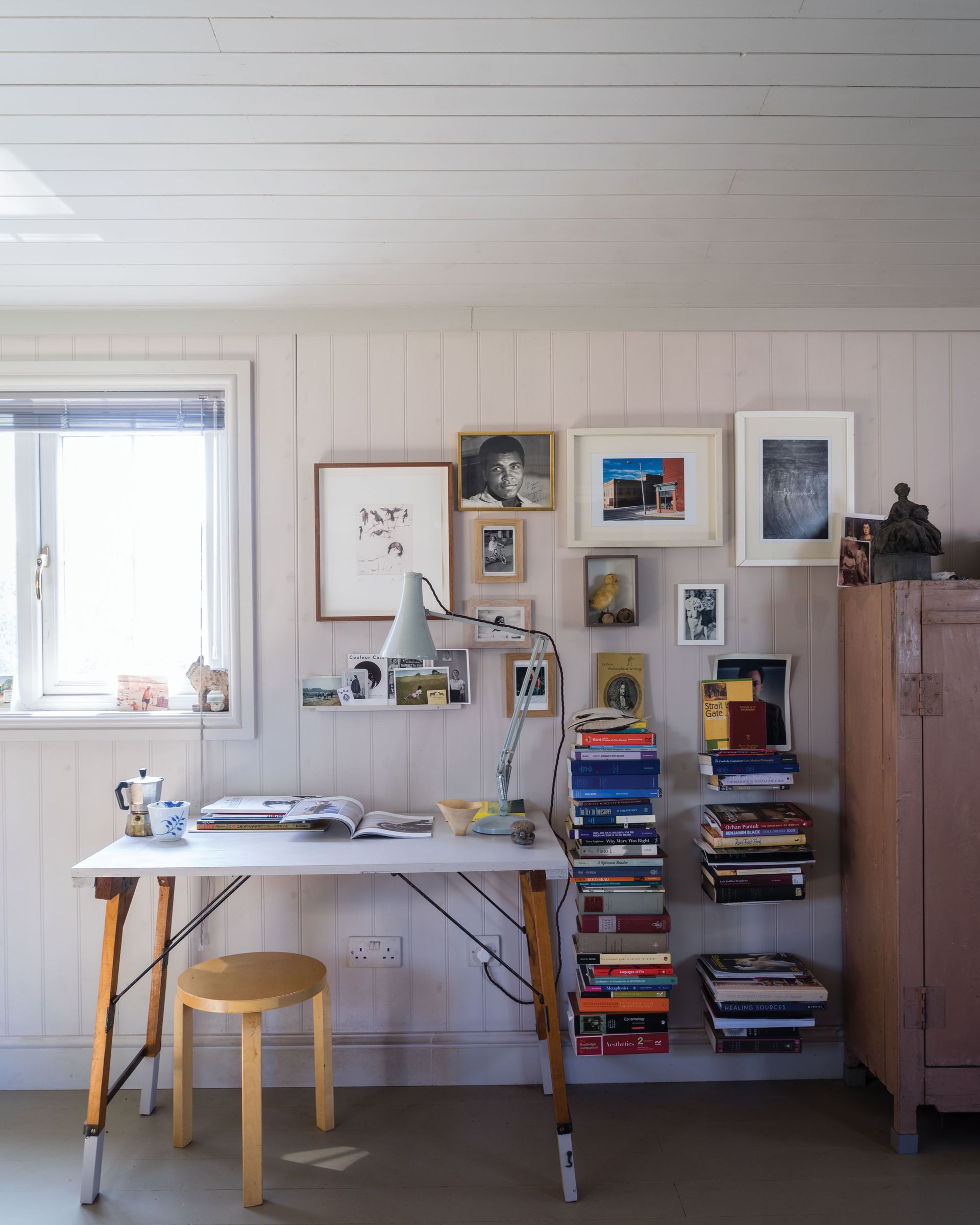 Cornforth white wall paint for bright home office