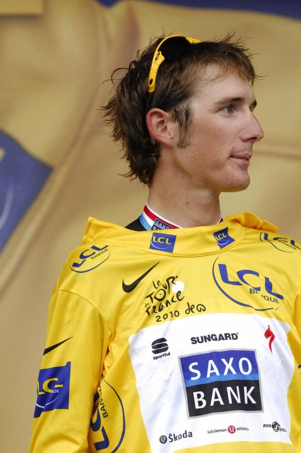 Same time tomorrow? Andy Schleck (Saxo Banks) is in yellow ahead of the first stage in the Pyrenees