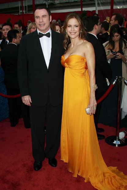 Marie Claire celebrity photos: The Oscars 2008, John Travolta and Kelly Preston