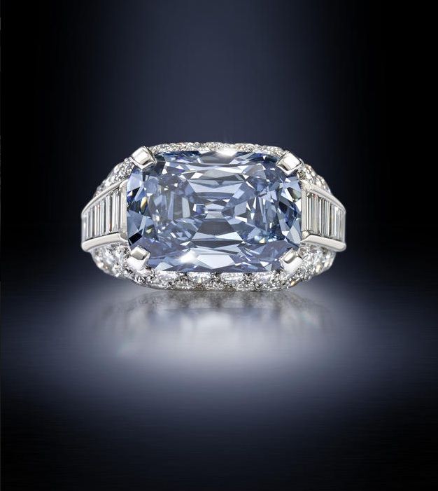 Blue diamond ring