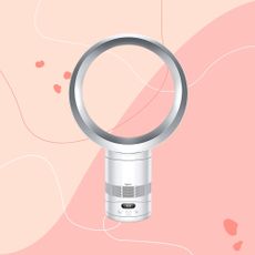 Dyson Cool CF1 fan on a pink background
