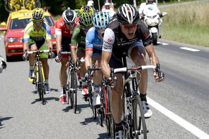 Jens Voigt (Trek) leads the breakaway