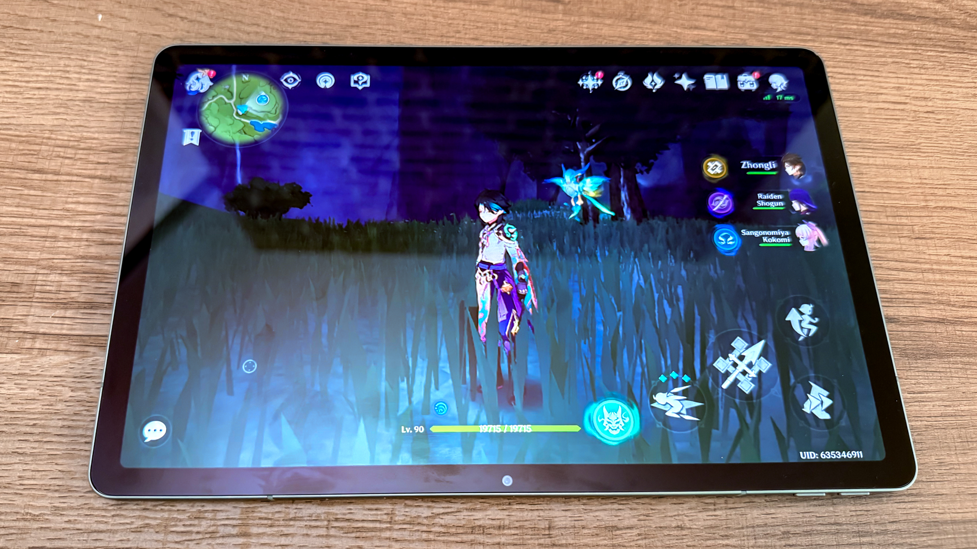 The Motorola MotoPad (2026) seen running a demanding mobile game