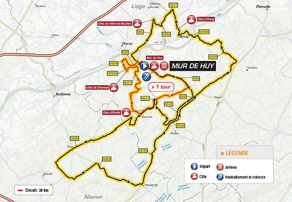 Fleche Wallonne Feminine 2017 map