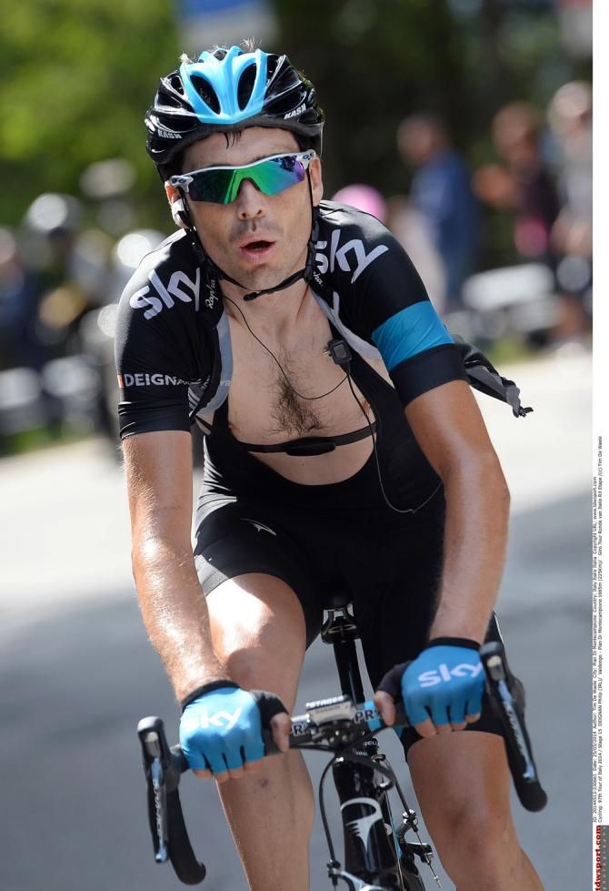 Philip Deignan (Team Sky) on the final climb