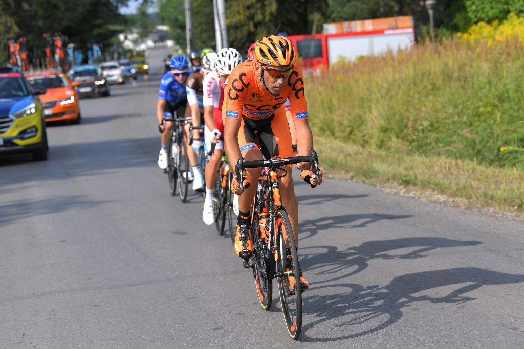 Kamil Gradek (CCC) in the breakaway