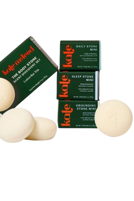 Kate McLeod, The Body Stone Scent Discovery Set - Trio of Mini Moisturizing Lotion Bars