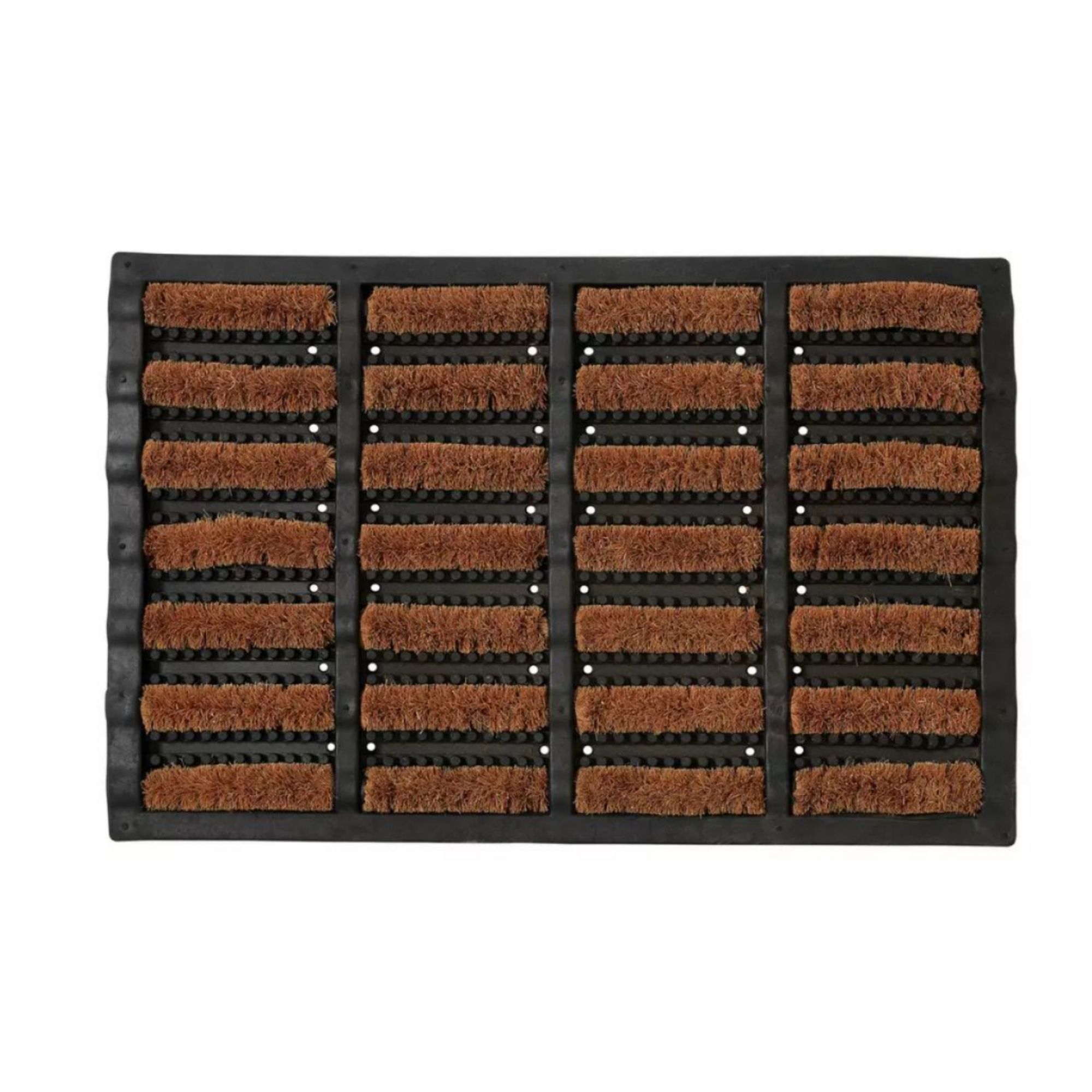 Argos Home , Bootscraper Black &amp;amp; Brown Doormat