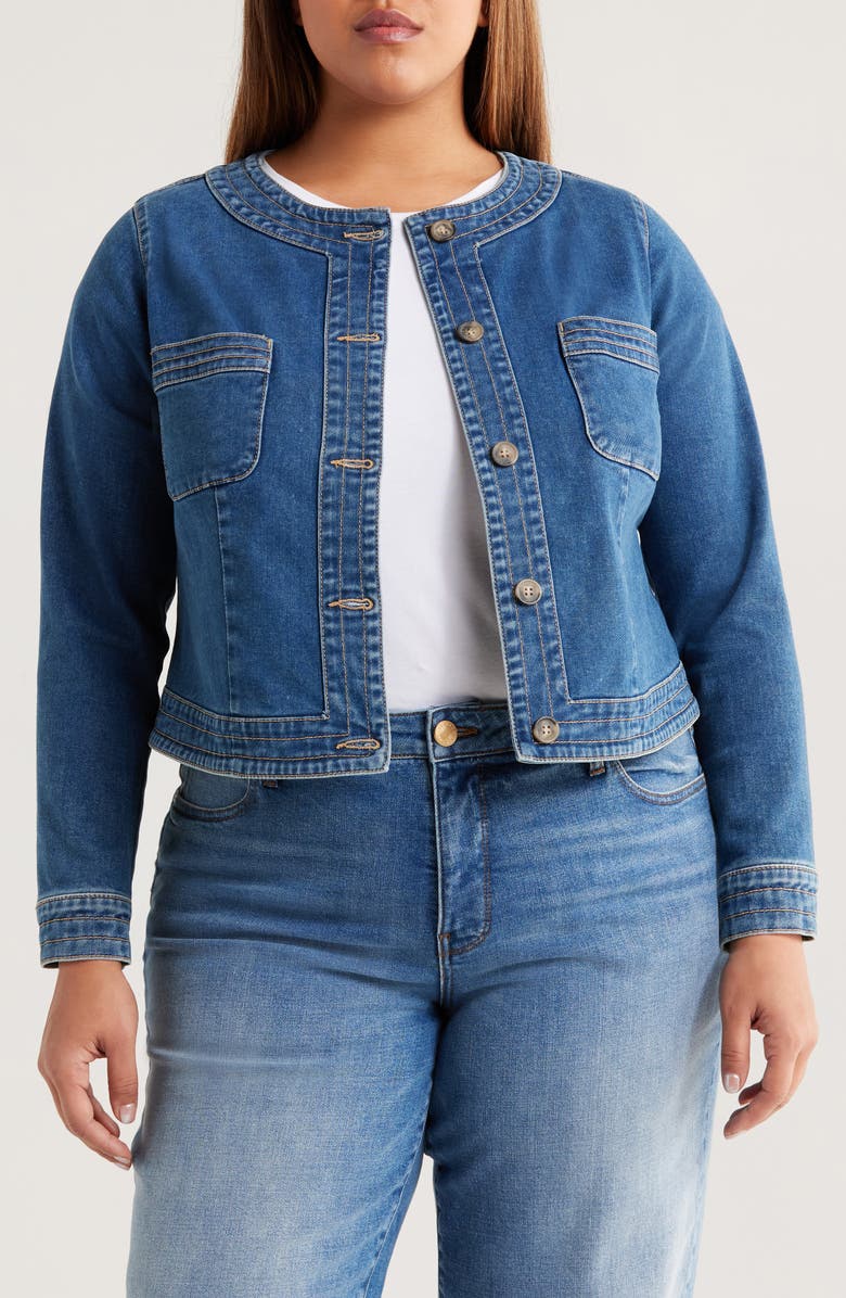 Lorelei Scoop Neck Denim Jacket
