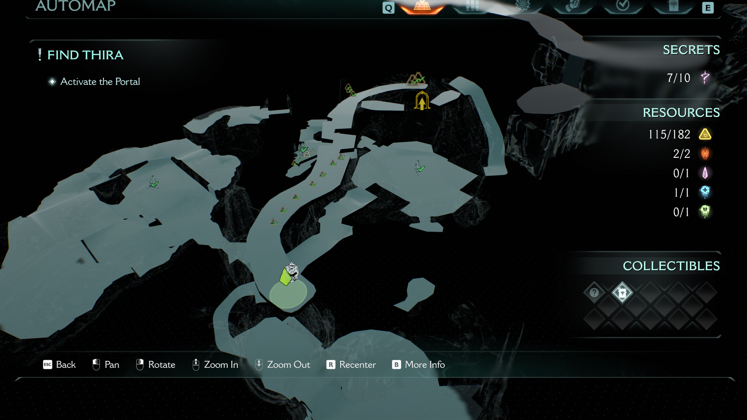 Doom: The Dark Ages Chapter 15 secrets collectibles City of Ry'uul - A map showing you where to find a life sigil in a large water tunnel near a lift.