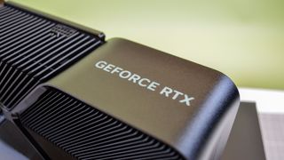 An Nvidia GeForce RTX 4080 Super on a desk