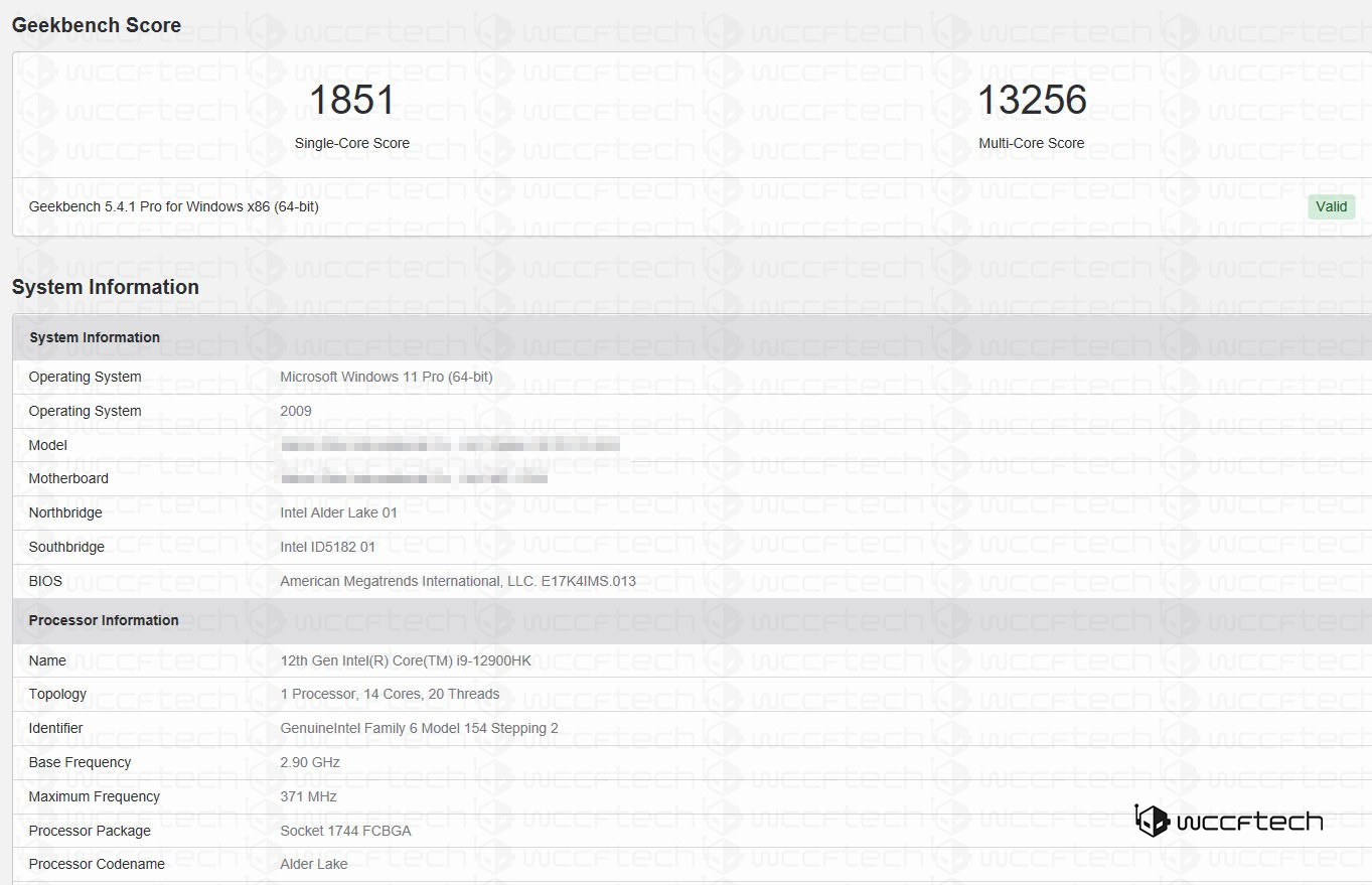 intel alder lake benchmarking scores