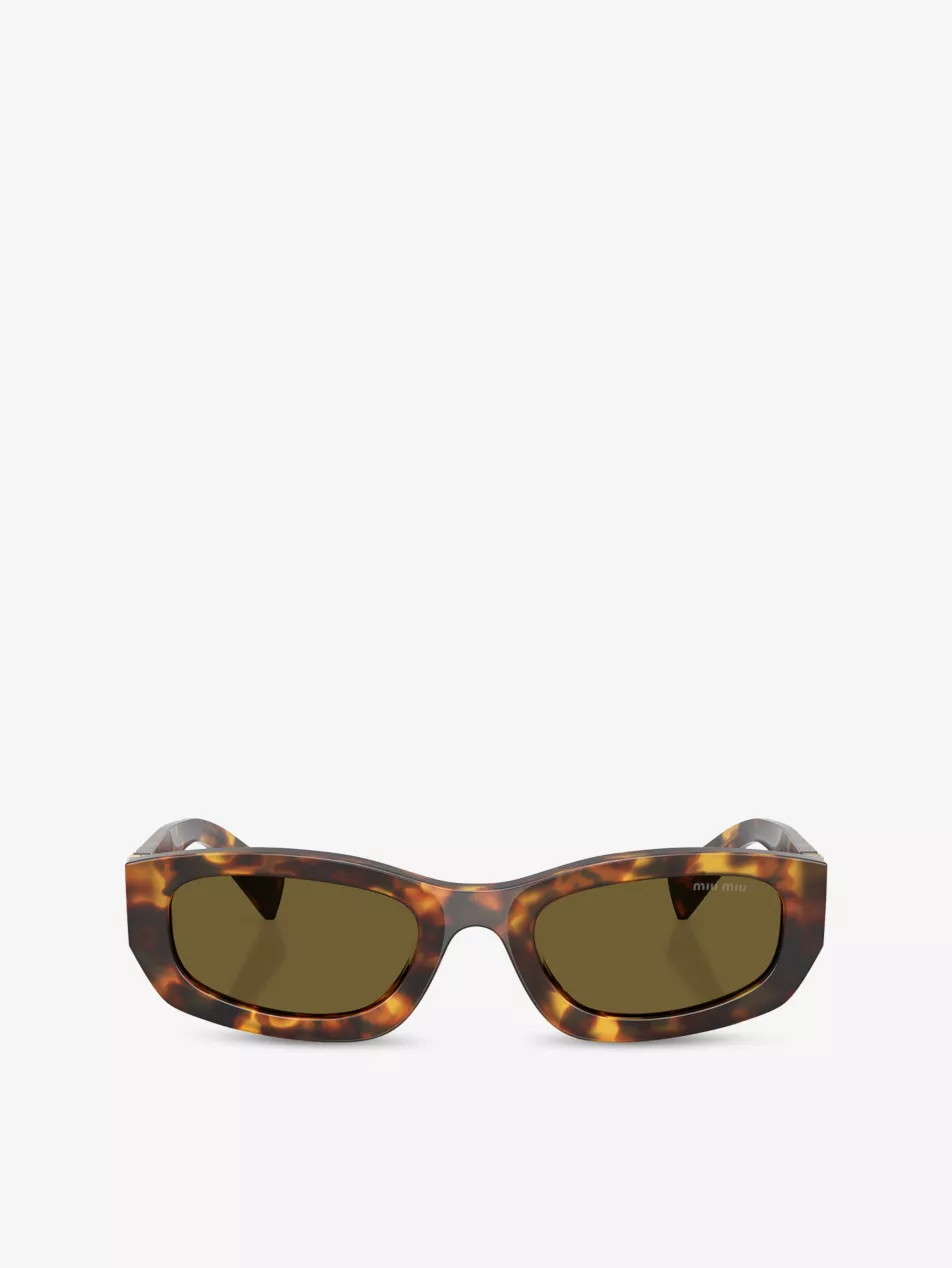 Mu B04s Rectangular-Frame Acetate Sunglasses