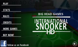 International Snooker Menu
