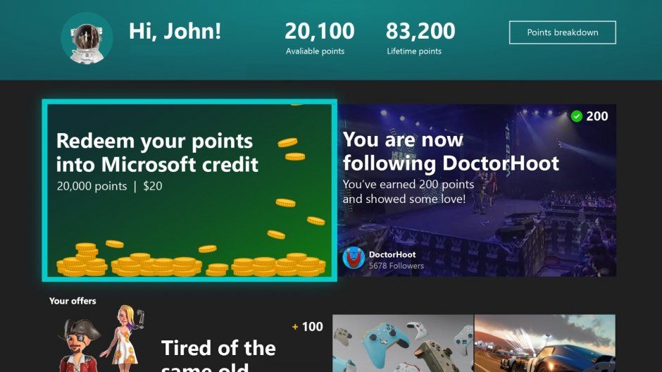 kever Vernederen schuld Microsoft Rewards app for Xbox One now up for testing with Insiders |  Windows Central
