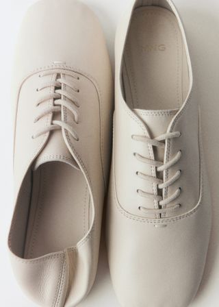 Lace-Up Leather Shoes - Women | Mango Usa