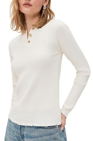 Vince Rib Long Sleeve Henley