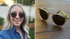 Caroline Parr wearing Taylor Morris sunglasses