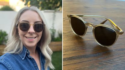 Caroline Parr wearing Taylor Morris sunglasses