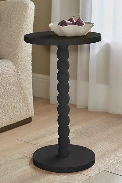 Black Bobbin Side Table