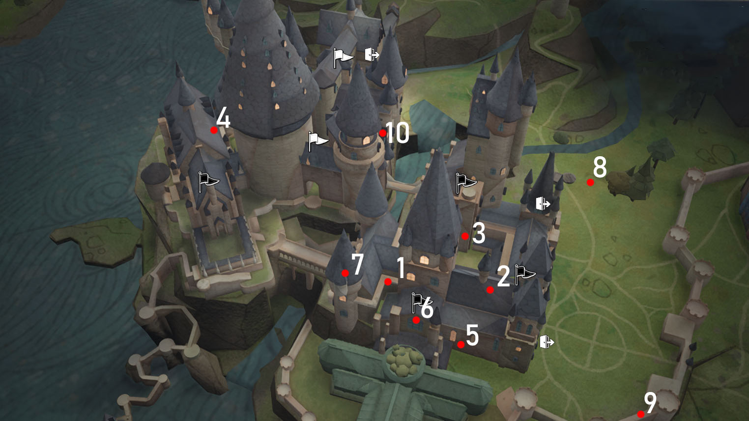 Mapa de Hogwarts Legacy Demiguise Hogwarts