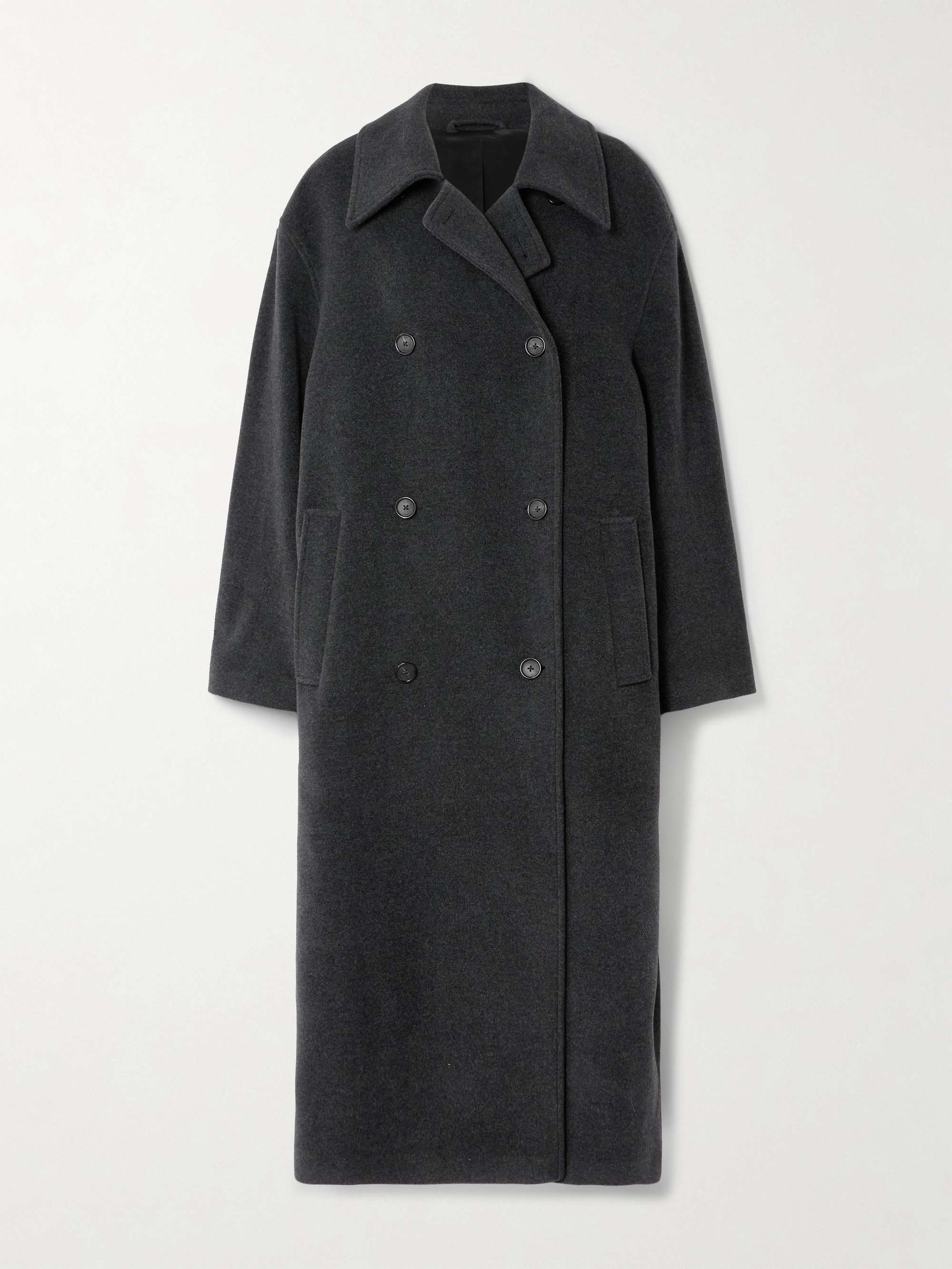 Shield Oversized Double-Breasted Wool-Blend Coat