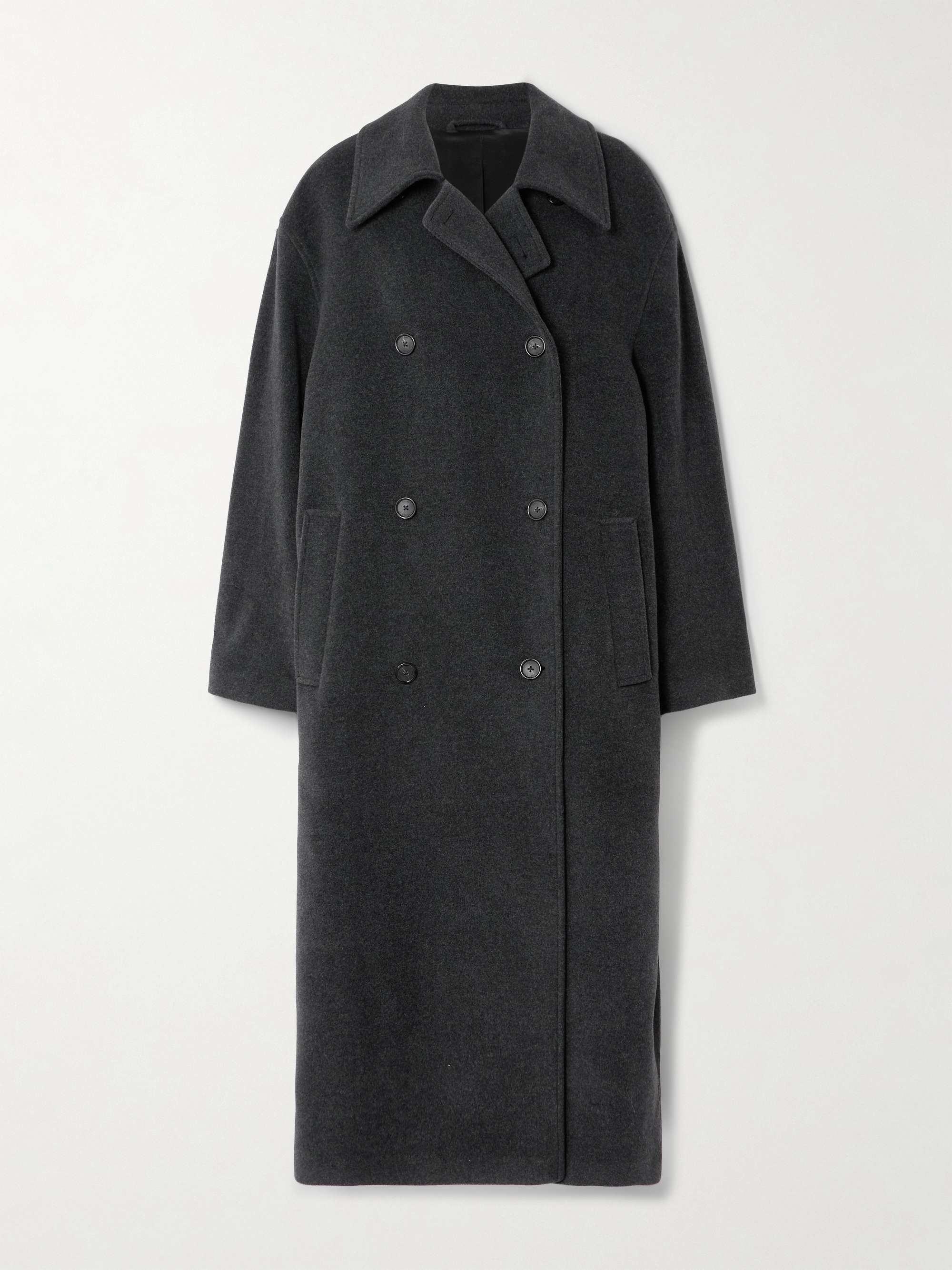 Shield Oversized Double-Breasted Wool-Blend Coat