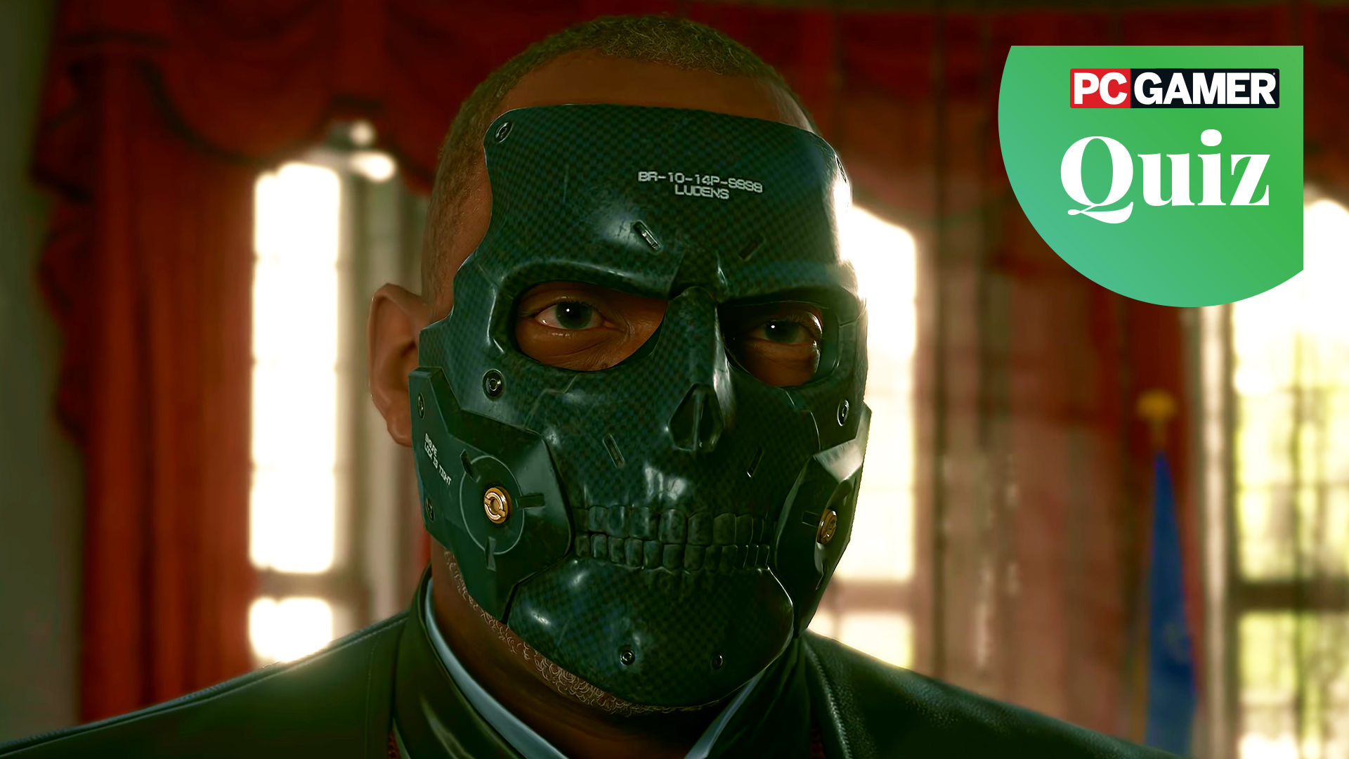 A man in a mask