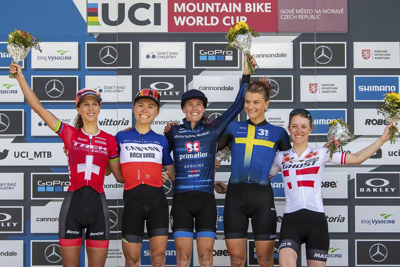 L to r: Jolanda Neff, Loan Lecomte, Rebecca McConnell, Jenny Rissveds, Caroline Bohe