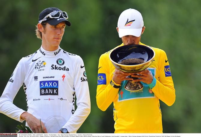 Andy Schleck eventually was declared winner of the 2010 Tour de France after Alberto Contador tested positive for a banned drug