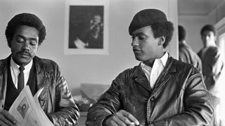 huey newtonr, founder of the black panther party, sits with bobby seale at party headquarters in san francisco photo by © ted streshinskycorbiscorbis via getty images