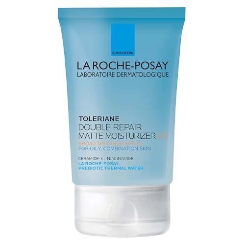 La Roche-Posay Toleriane Double Repair Matte Moisturizer Spf 30, Lightweight Daily Face Moisturizer for Oily Skin & Combination Skin, With Niacinamide & Vitamin B3, Oil Free, Fragrance Free