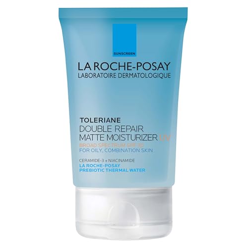 La Roche-Posay Toleriane Double Repair Matte Moisturizer Spf 30, Lightweight Daily Face Moisturizer for Oily Skin & Combination Skin, With Niacinamide & Vitamin B3, Oil Free, Fragrance Free