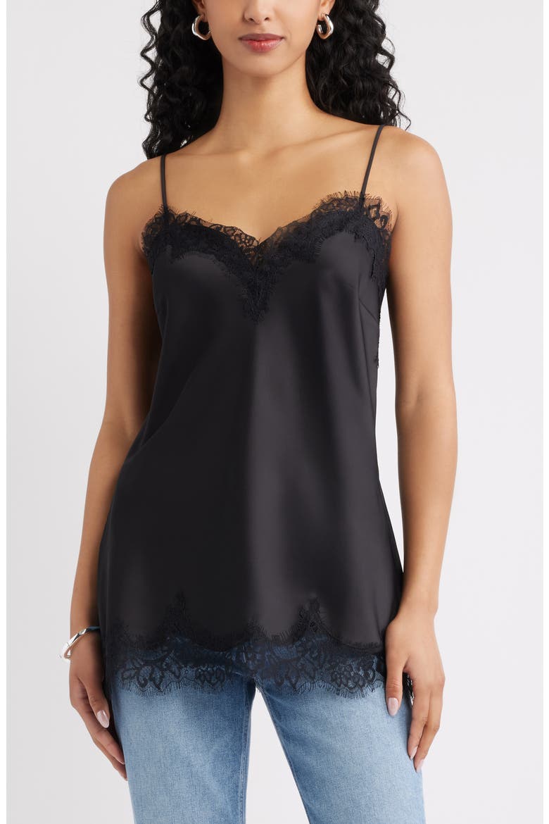 Lace Trim Satin Camisole
