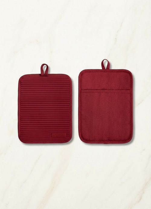 Ribbed Soft Silicone Pot Holder 2-Pack