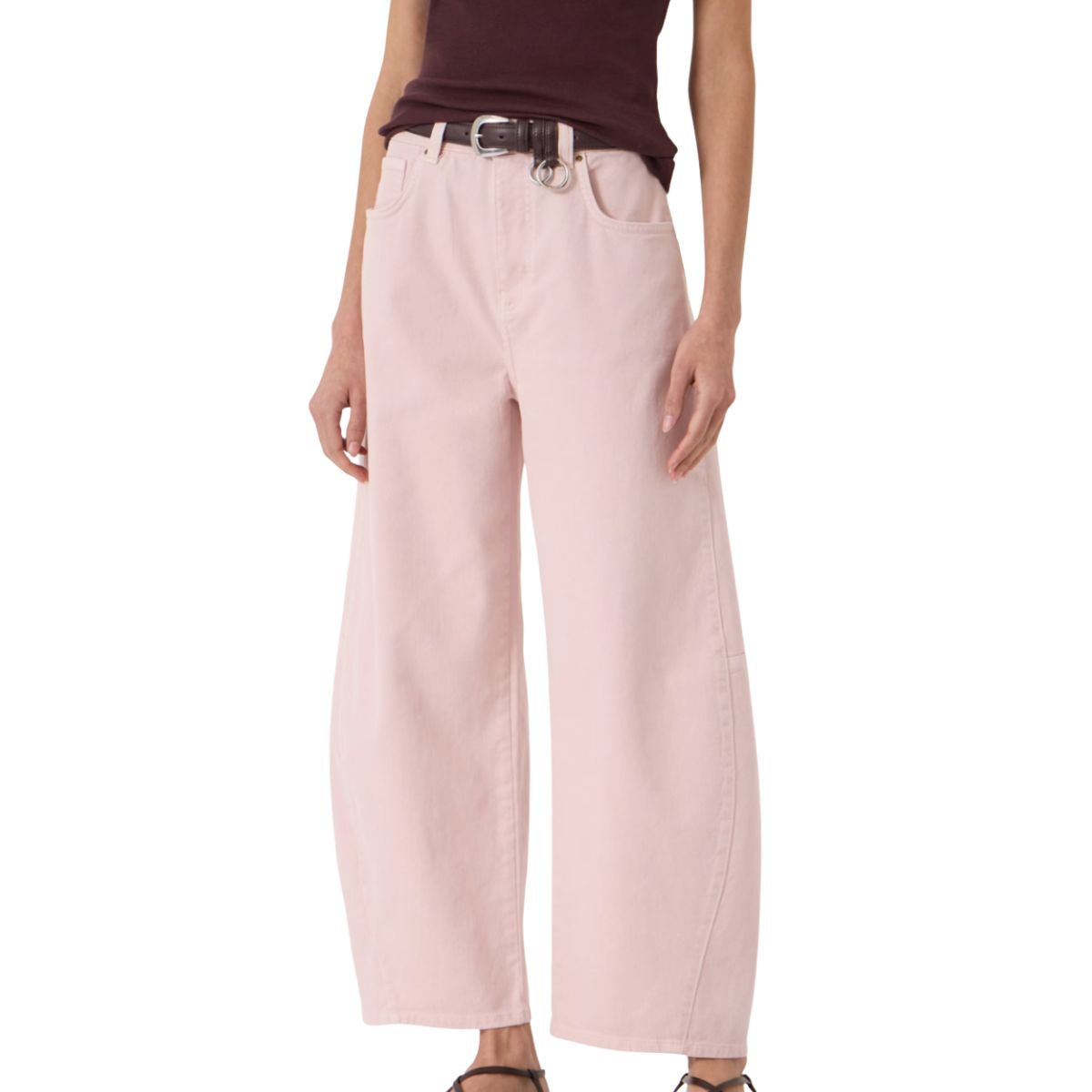 M&amp;amp;S pink barrel jeans