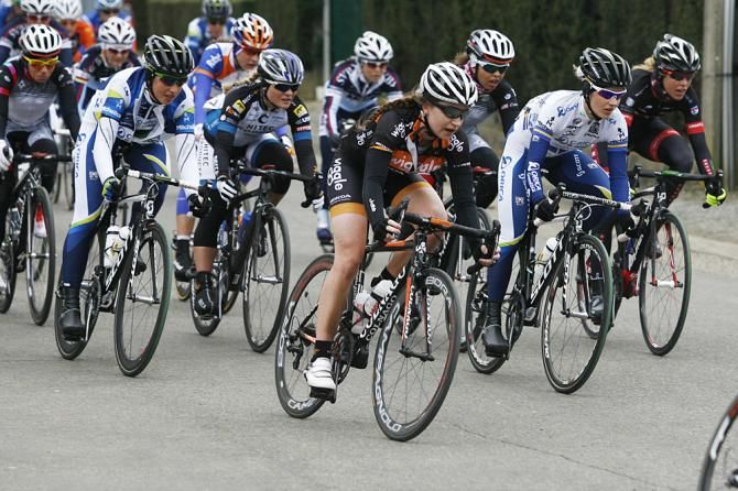 The main peloton in the Omloop van het Hageland