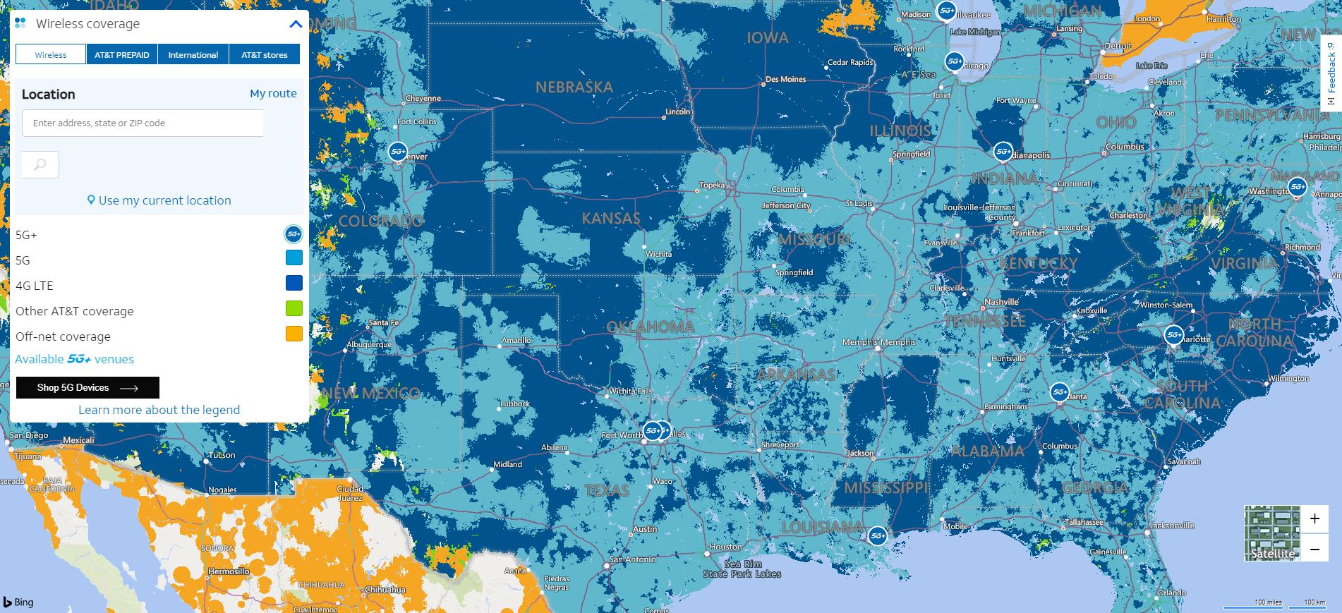 Mint Mobile vs AT&T: coverage map