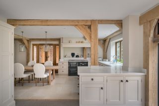 Kitchen in oak framed extension