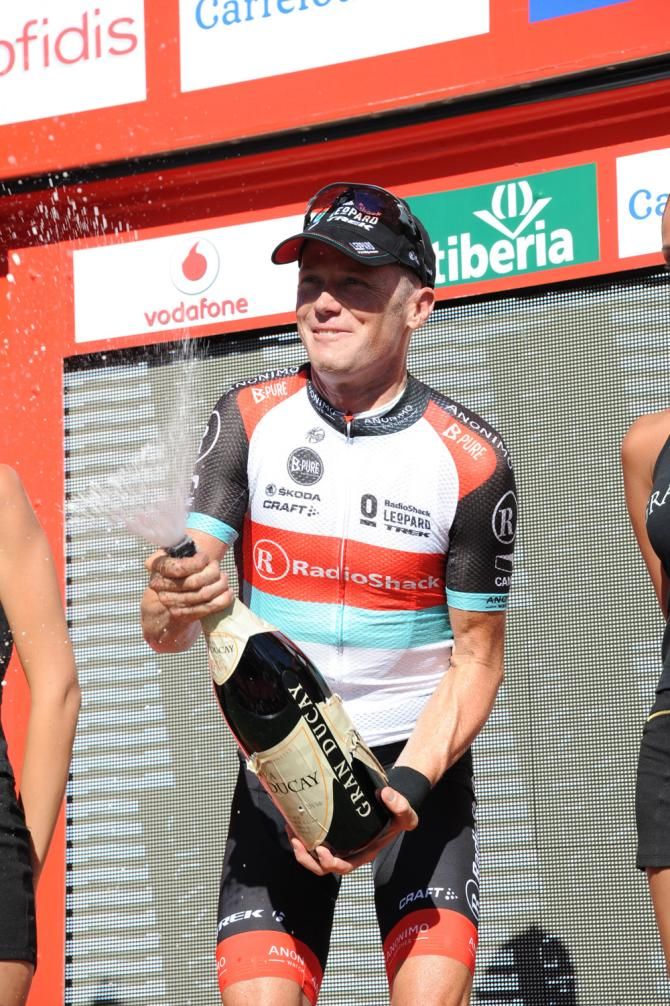 Chris Horner (RadioShack) on the podium