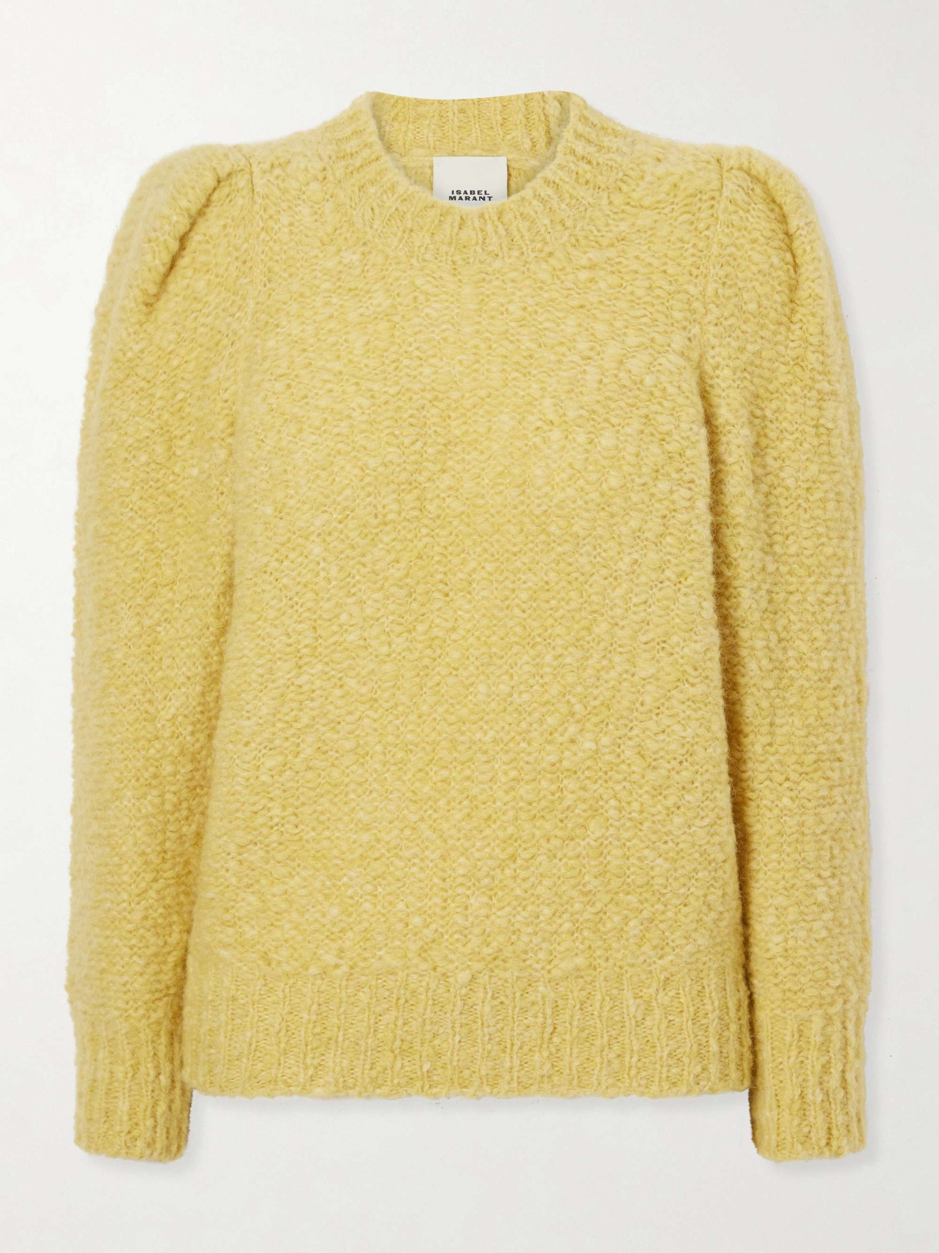Emma Gathered Wool-Blend Boucl&amp;eacute; Sweater