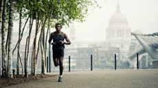 Man running to lose weight and get fit