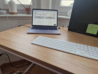 An Ökoform Miniöko Heated Desk in a home office